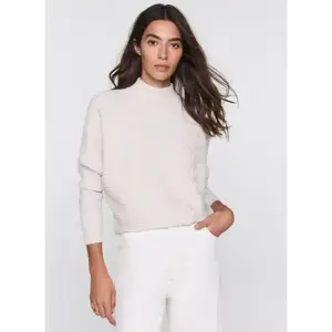 Mint Velvet Neutral Button Detail Ribbed Jumper